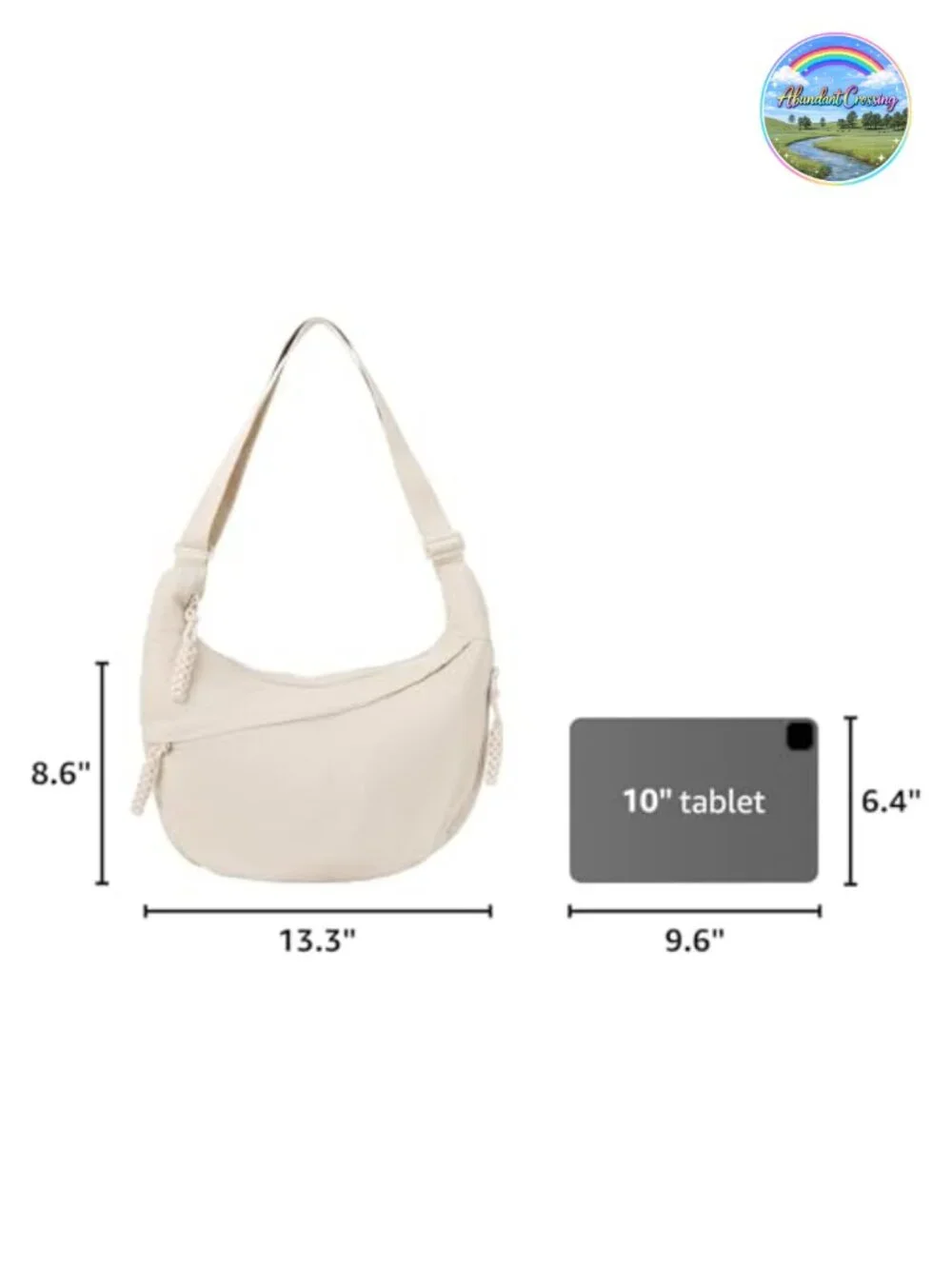 Waterproof Nylon Hobo Bag Crescent Shoulder Crossbody Retro Slouchy Purse